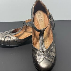 Rockport Metallic Cobb Hill Angelina T Strap 7.5